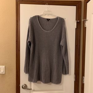 Ellos Grey and Black Tunic Sweater.